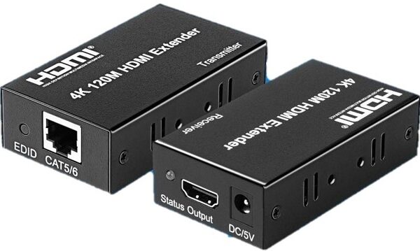 UniQue 4K 120M Cat5 Or 6 Transmitter And Receiver HDMI Extender